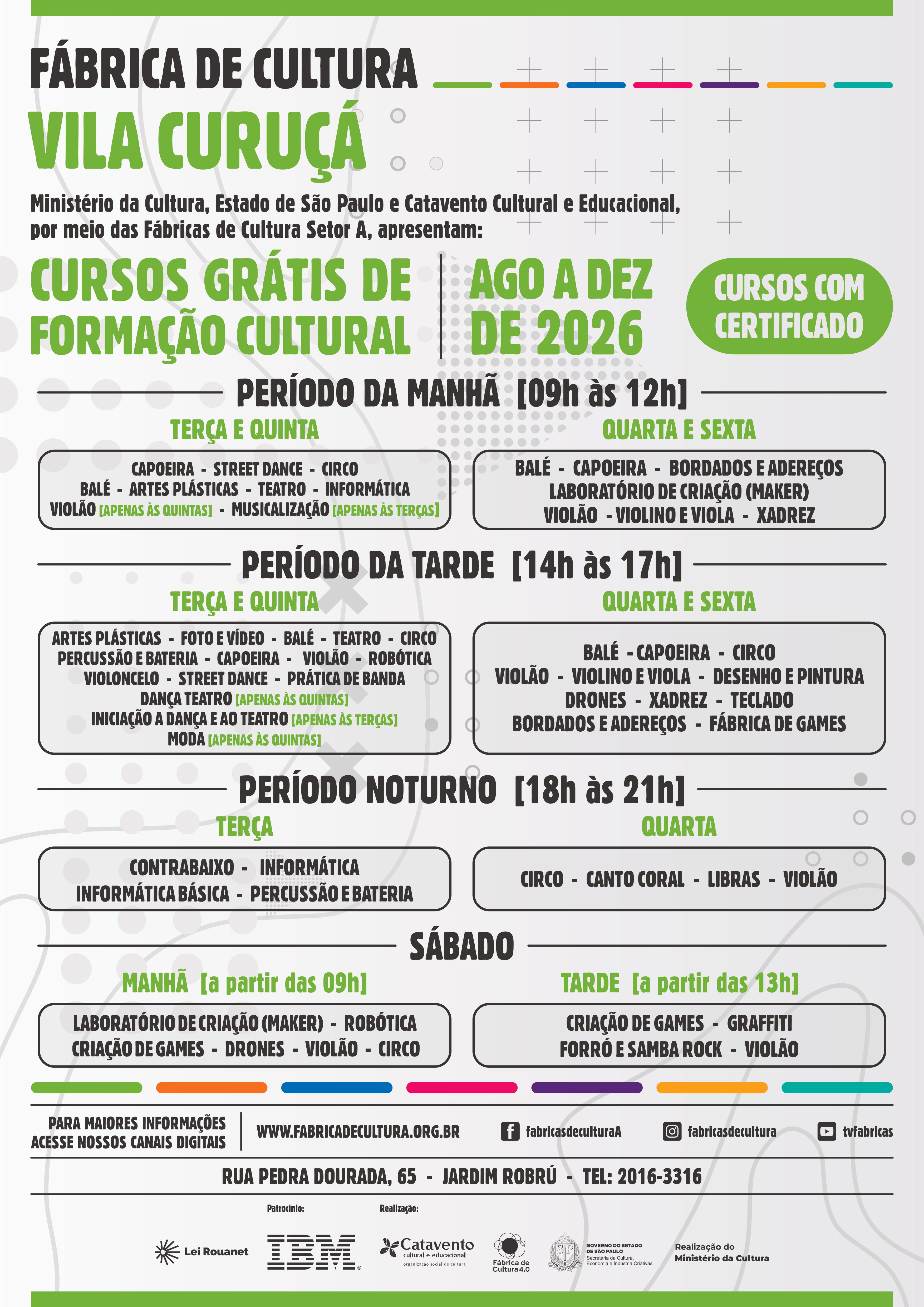 grade de cursos