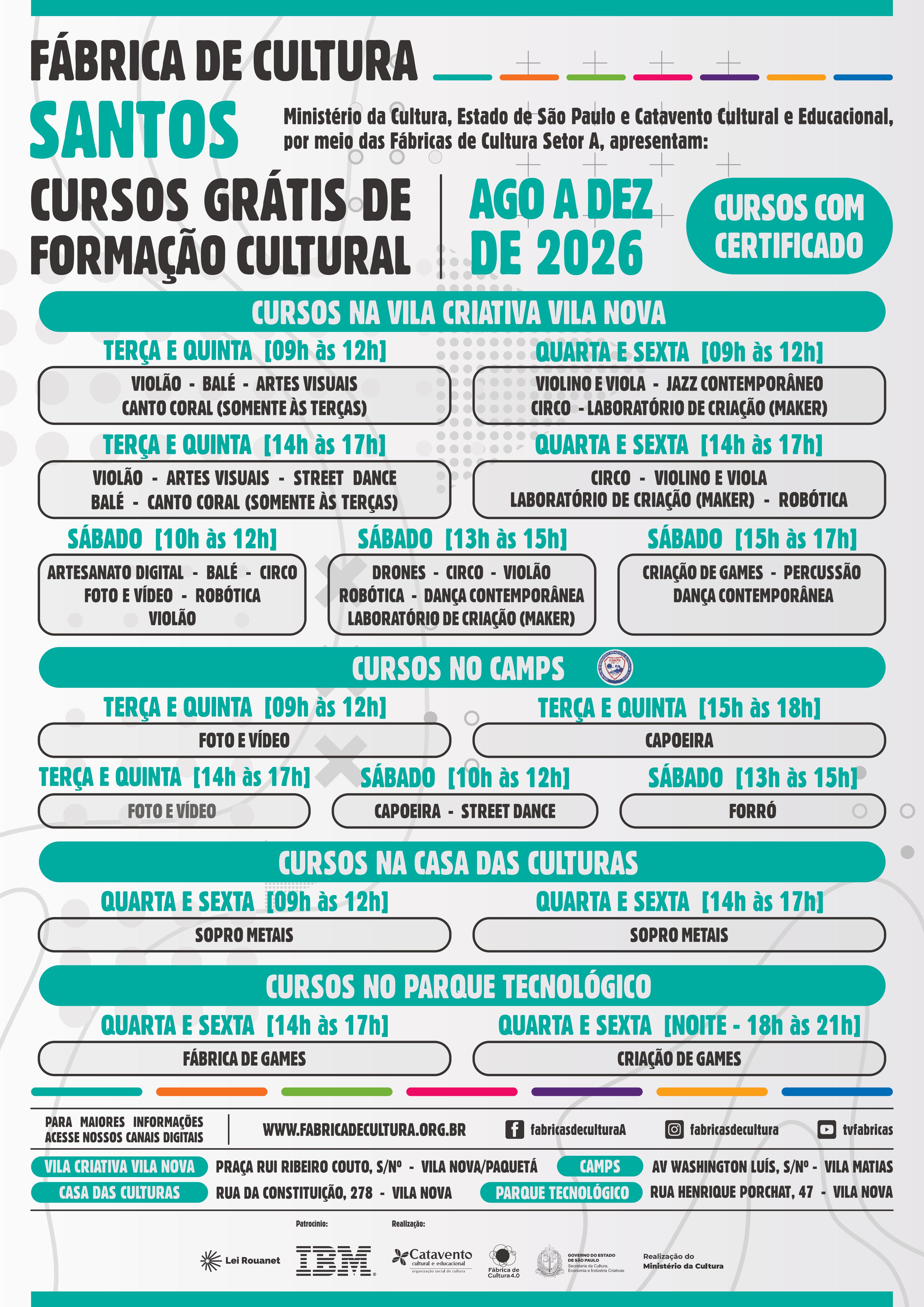 grade de cursos