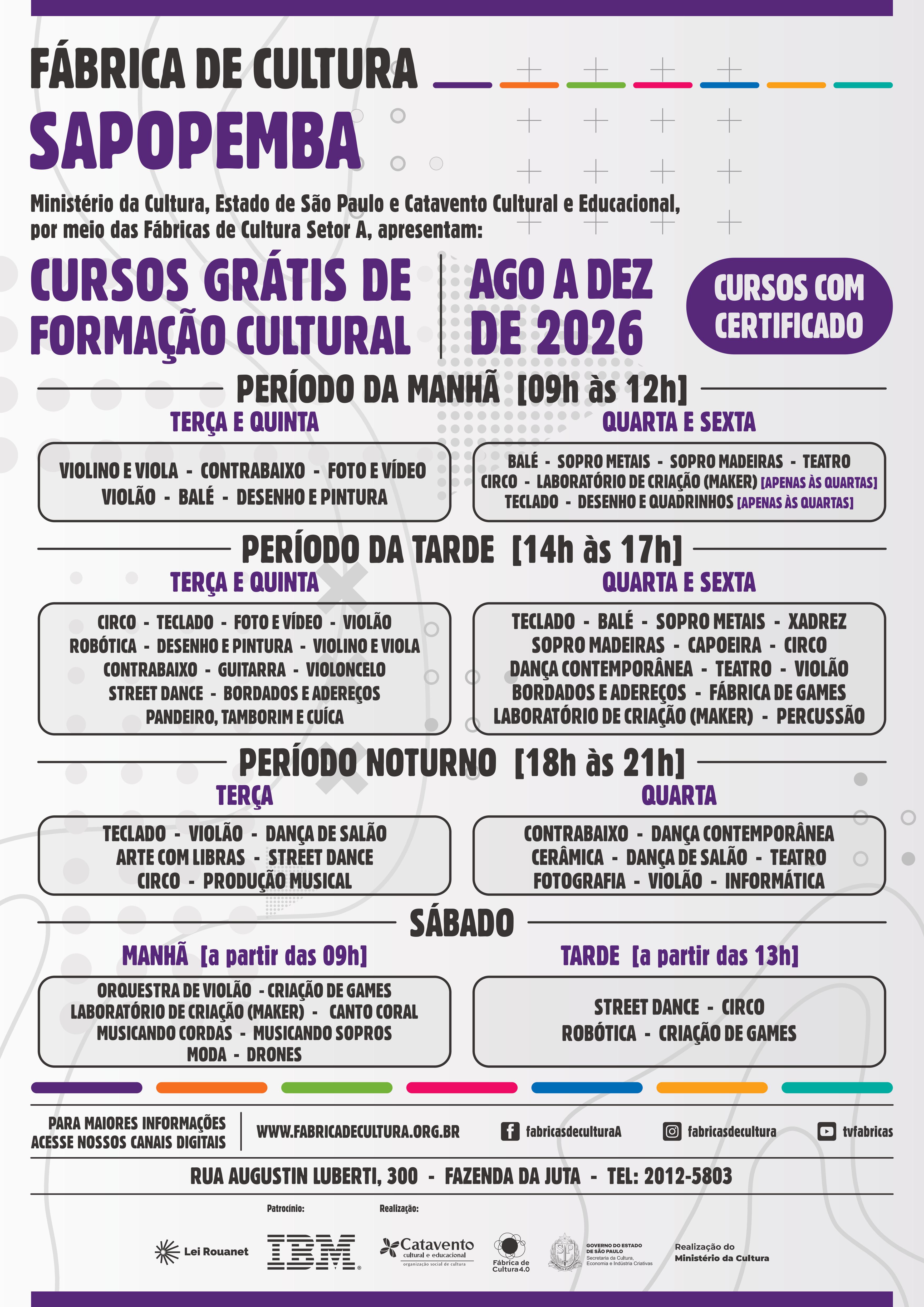 grade de cursos
