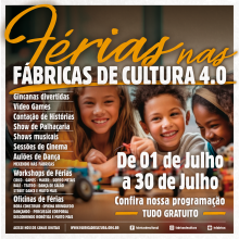 arte férias nas fábricas de cultura 4.0