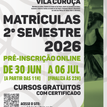 Imagem com descritivo sobre as matrículas do 2º semestre