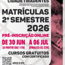 Imagem com descritivo sobre as matrículas do 2º semestre